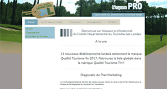 Desktop Screenshot of pro-tourismelandes.com