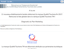 Tablet Screenshot of pro-tourismelandes.com